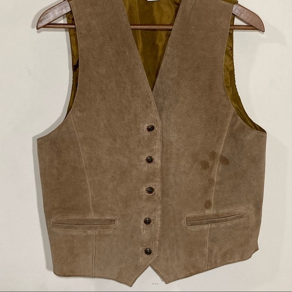 Suede menswear vest sz Large - Picture 3 of 14